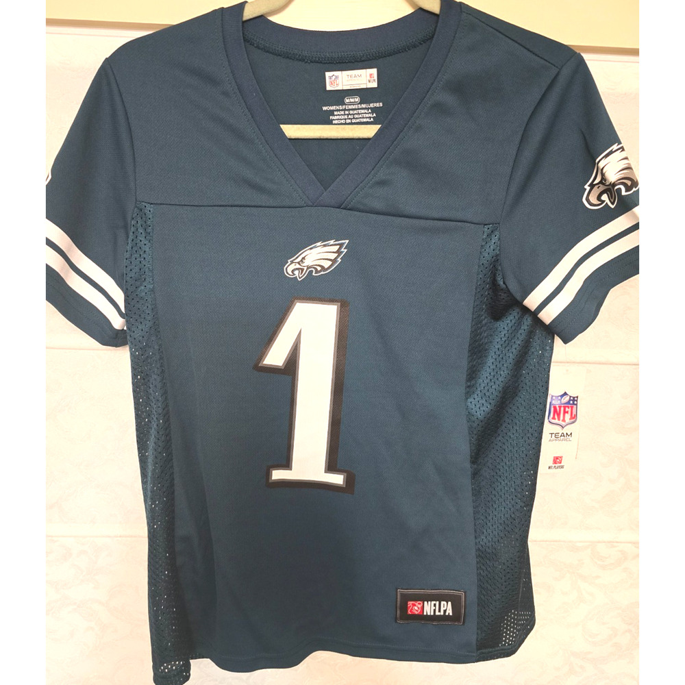 Philadelphia Eagles Jalen Hurts Jersey Womens M NWT NFL Team Apparel #1 NEW Med - Picture 2 of 10